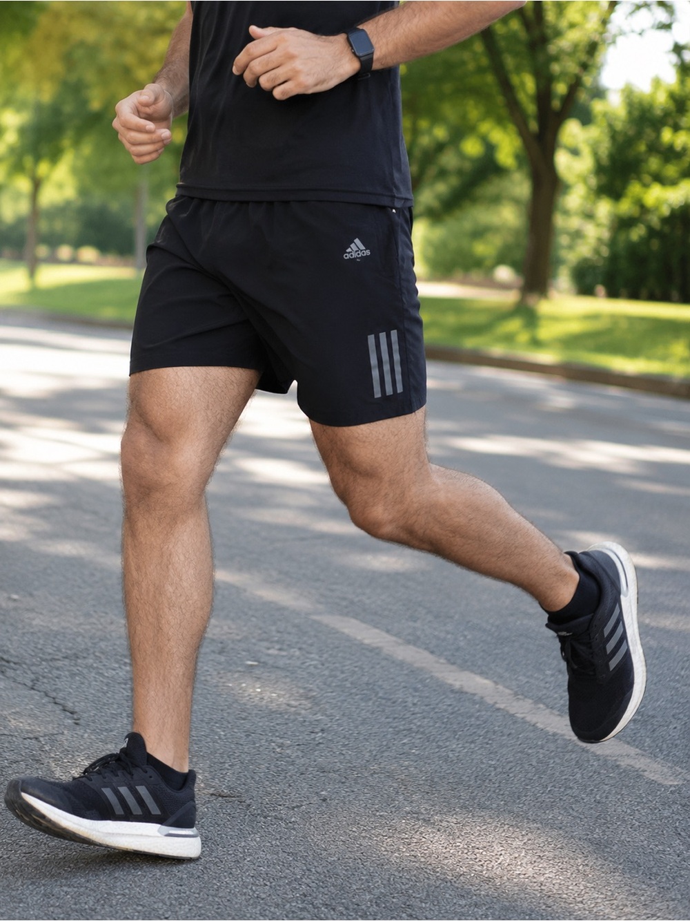Adidas Energy Running Climacool 7” Lined Shorts Black Men’s Large Reflective